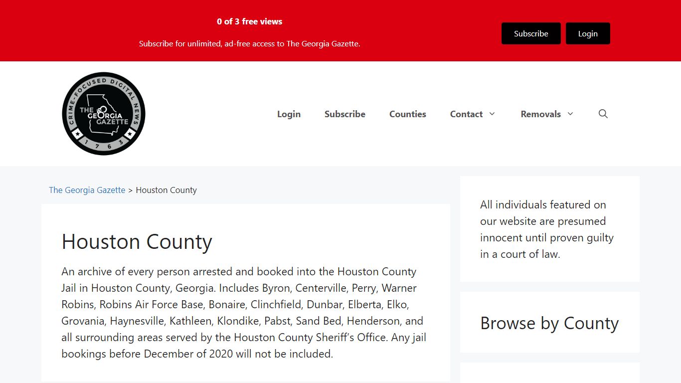 Houston County - The Georgia Gazette